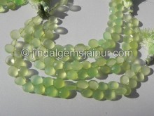 Apple Green Chalsydony Faceted Heart